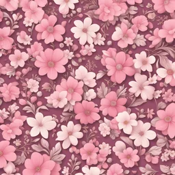 Wonderful floral pattern digital paper pink background