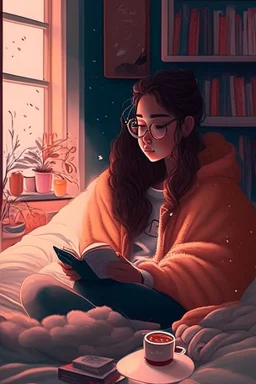 cozy vibes art girl