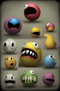 photorealistic image of pac-man as a monster