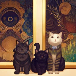 Portrait of a cat by Van Gogh