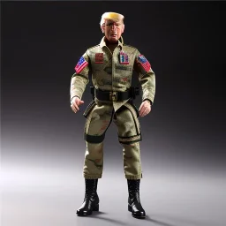 G.i. Joe toy camouflage doll Donald Trump face with boots full body in package high resolution 2019 setail