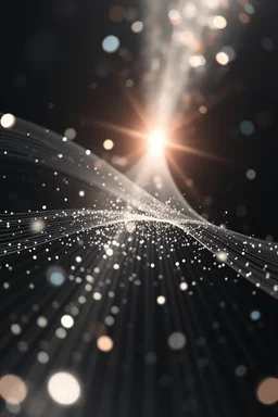 bright abstract particles waves length