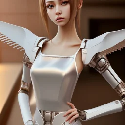 beautiful smooth realistic Japanese catgirl robot body, run, cat aye, extremely sharp detail, finely tuned detail, ultra high definition, 8 k, unreal engine 5, ultra sharp focus, accurate wings