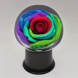 transparent multicolor crystal rose