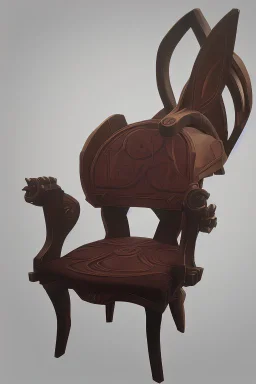 A rabbit shaped arm chair.