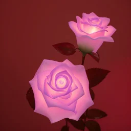 luminous rose in moonlight glow