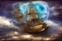 Fantasy sky ship