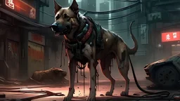 blood dog war in cyberpunk city