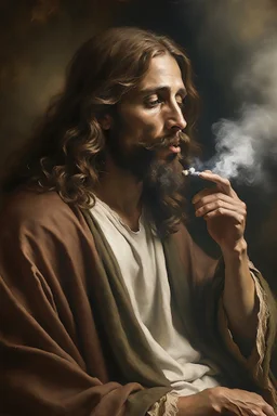 Jesus smoking