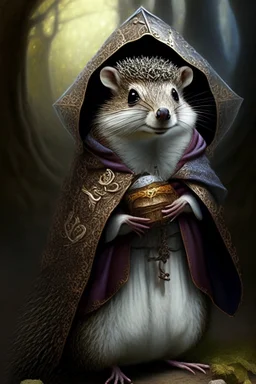 squirrel hedgehog mix being a cleric of death hood