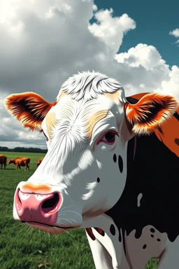 pop art pixels 10000 images war cow