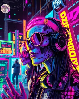 Surrealism Collage Techno Cyberpunk Punker Surrealism Art Work Vibrant Neons lights colors colorful,find details