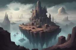 These mystical islands hover amidst a void-like sky, inhabited by elusive Shulkers and teleporting Endermen. Capture the scene with a surreal digital illustration, showcasing the contrast between the barren End stone and the mysterious cities. Use sharp focus to highlight the intricate architecture of the End cities and the eerie presence of the inhabitants. Acrylic painting, concept art, surreal atmosphere, sharp focus, otherworldly lighting, by Greg Rutkowski, Wayne Barlowe, and Zdislav Beksin