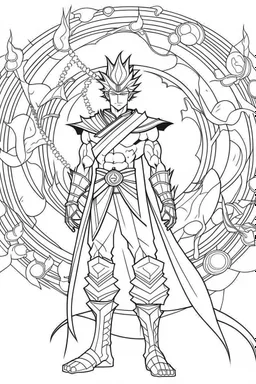 outline art An evolved Cosmic Superman .Naruto cinematic lighting, high resolution 3D render art coloring pages with witch, white background, Sketch style, full body, use outline, Mandala style, clean line art, white background, no shadows and clear and well