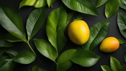 Yellow Mango, Mango leaf and mango flowers, dark background, 4k, 8k, 16k, full ultra hd, high resolution and cinematic photography --ar 3:2 --v 5 --upbeta --v 5 --Screen Space Reflections --Diffraction Grading --Chromatic Aberration --GB Displacement --Scan Lines --Ambient Occlusion --Anti-Aliasing FKAA --TXAA --RTX --SSAO --OpenGL-Shader’s --Post Processing --Post-Production --Cell Shading --Tone Mapping --CGI