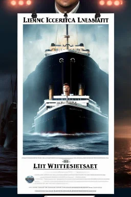 Poster Titanic movie with Leonardo dicaprio and Kate winslate poster Titanic movie