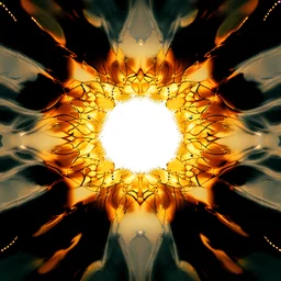 yellow and orange kaleidoscope