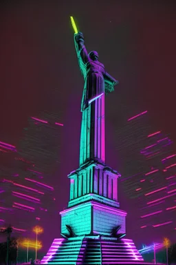 spomenik Pobednik, neon