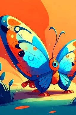 Acrtoon butterfly