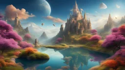 A surreal dreamscape where reality blends with imagination, fantasy, award-winning photograph, realistic, beautiful composition, natural colors, highly detailed, inspiring, beauty, peace, joy, happiness, fantasy, wow