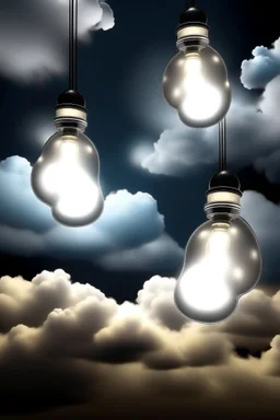 heaven for academia professors afterlife ideas lightbulbs clouds