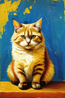 Portrait of a cat by Van Gogh