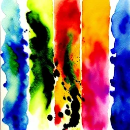 ink blow painting colorful