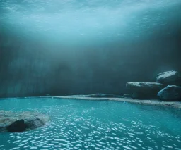 under water