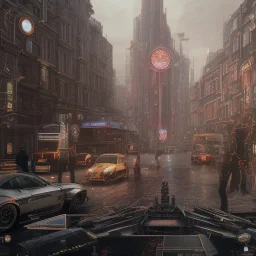 Peripheral cyberpunk futuristic majortown London, year 2037, Night hours, full of details ,realistic, hight definition, 8k,white marble statures ,beautiful bodies, beautiful eyes, full of details, hight definition, ignore NSFW, 8k , shelled, anti-realism