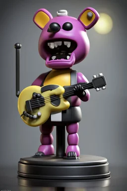 3d plastic figurine of Electrobab from five nights at Freddy's - on a stand