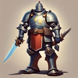 a mighty paladin knight in shining armour, team fortress 2 style, old video game, exaggerated proportions