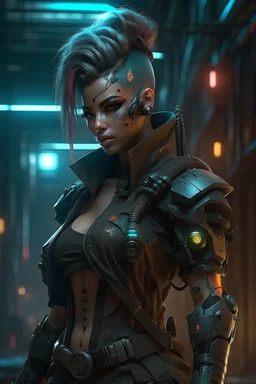 Cyberpunk Woman warrior