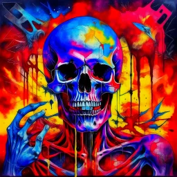 trapped deaf and blind in your daily grind, death-metal album cover for text "DEATH DEVICE", surreal, sinister, profound, dramatic, watercolor illustration, ominous, symbolic, macabre collage, neon acid burn