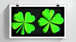 rave poster with Four-leaf clover