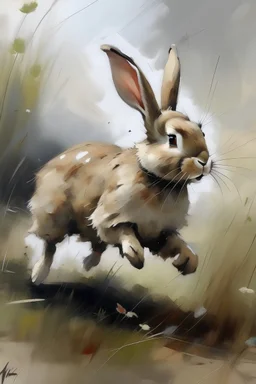 ارنب في سباق ركض رسمة