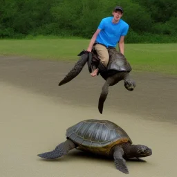 Mitch Mconell Riding a turtle