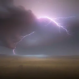 franz frazetta style,plains,lighting bolt strike, storm in the distance