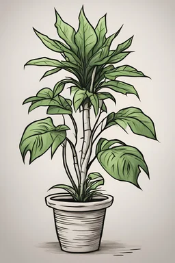 Monster plant for easy drawing