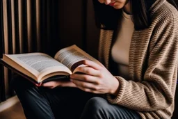 Someone reading a book.