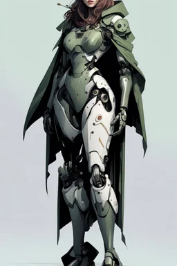 a beautiful robot lady