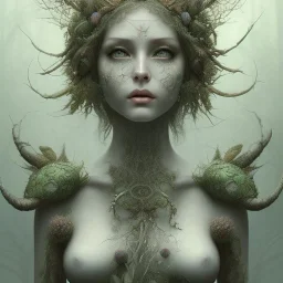 karlan, plant metal, feathers, Dryad, fae, sidhe, ominous, nature, plants, wildflower, facepaint, dnd character portrait, intricate, oil on canvas, masterpiece, expert, insanely detailed, 4k resolution, retroanime style, cute big circular reflective eyes, cinematic smooth, intricate detail , soft smooth lighting, soft pastel colors, painted Renaissance style, 800mm lens