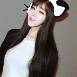 jisoo com orelhas de gato