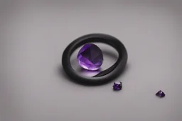 небольшое чёрное кольцо с лиловым камнем выпало на пол.