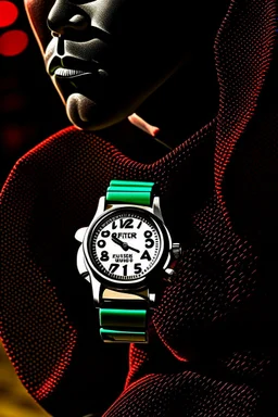 a boy with the timex stopped watch on wrist