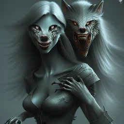 scary female werewolf