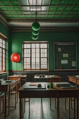 Classroom aesthetic, vintage, mysterious, hyper realism group chat cover picture logos. With frames.