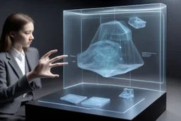 Голографический дисплей: Демонстрация трёхмерных моделей научных объектов, с которыми можно взаимодействовать при помощи жестов.