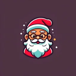 create a cute simple santa logo