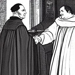 Martin Luther and Wario shaking hands