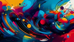 Synesthetic Harmonies": Generate artwork inspired by the concept of synesthesia, where different senses intertwine. Use vibrant colors, dynamic shapes, and abstract patterns to represent the experience of sound, music, or other sensory stimuli.